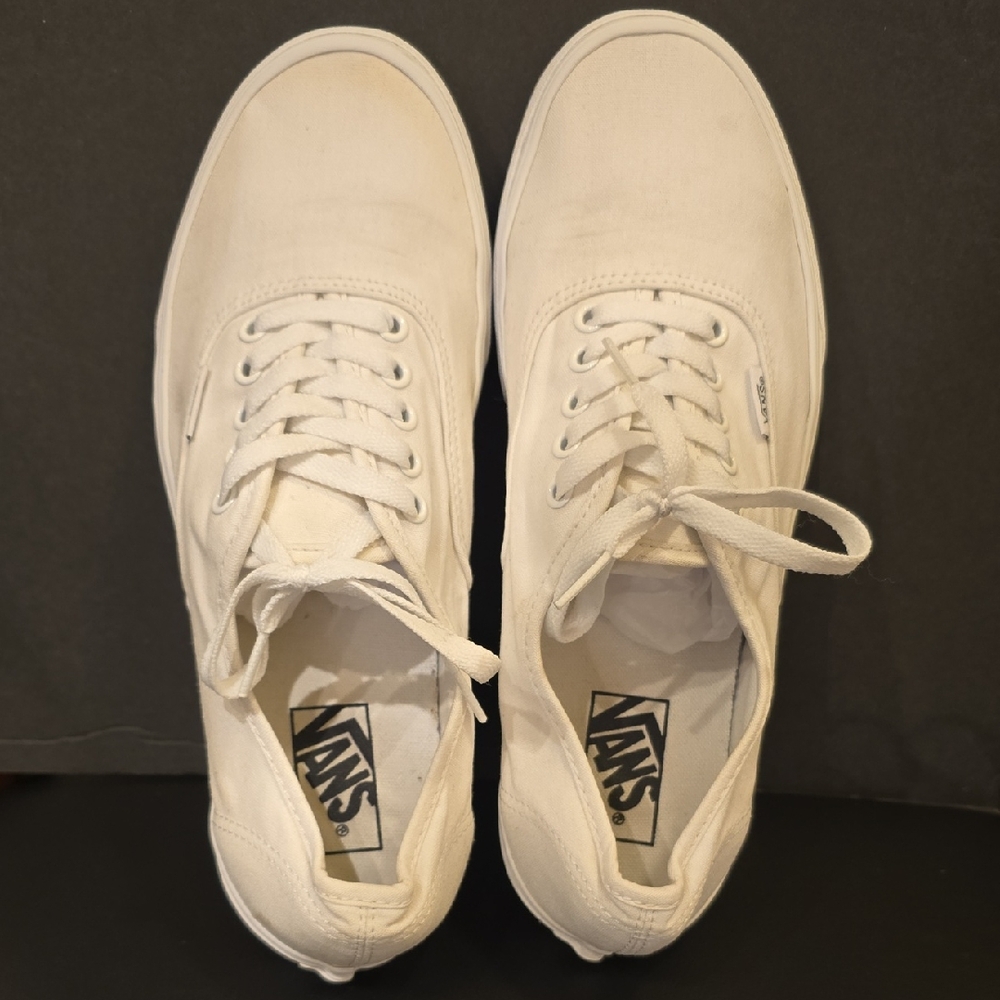 Vans Men's Off-White Canvas Sneakers